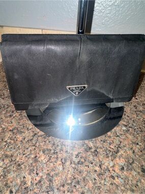 Prada Black Nylon long wallet